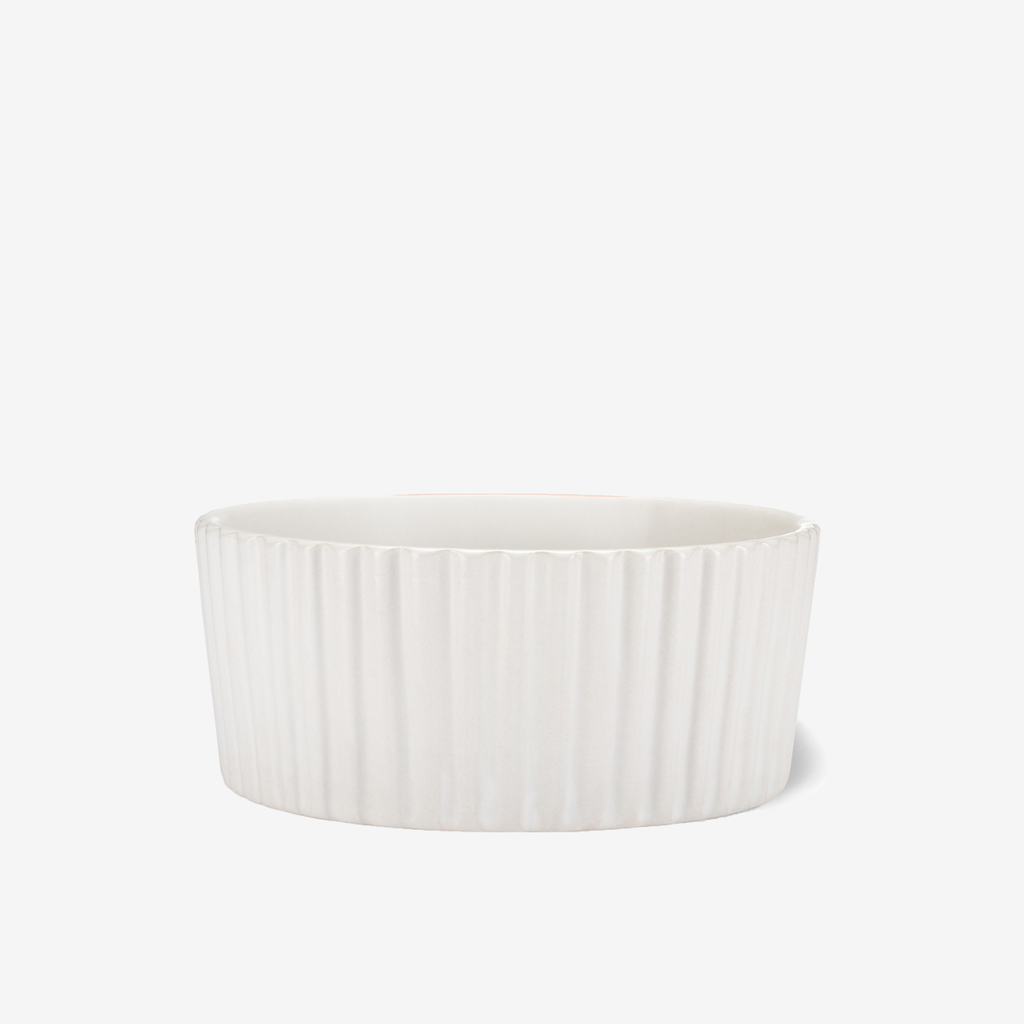Ripple Dog Bowl White
